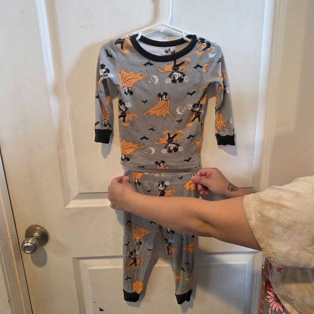 Disney Mickey Mouse Halloween Toddler Boys 2T 2-Piece Pajama Set Cotton